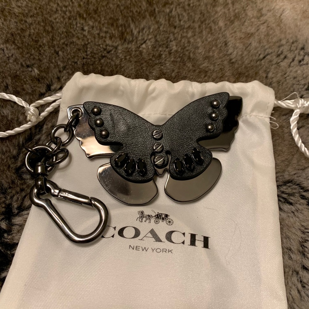 Coach butterfly bag clip